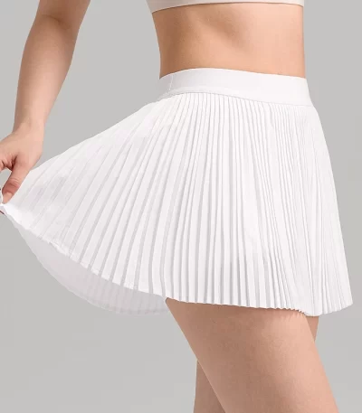 Women Pleated Shorts Tennis Skirt Pockets High Waist Mini Short Skirt Quick Drying Breathable Sports Skirt Running Golf Wear 1