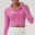 Buffbunny Zipper Shirt Women Elastic Long Sleeves Outerwear Women Crop Top Mockneck Gym Yoga Shirt Fitness Womans Zip Jacket 5