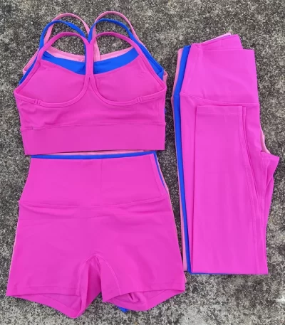 Yoga Clothes Set 2 Piece Gym Sports Set Women Y Shape Back Bra High Waist Shorts Leggings Fitness Suit Running Workout Tracksuit 1