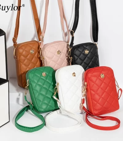 Buylor موضة حقائب نسائية التطريز حقيبة الكتف بولي Leather الجلود مخلب محافظ الفتيات صغيرة Crossbody رسول حقائب 1