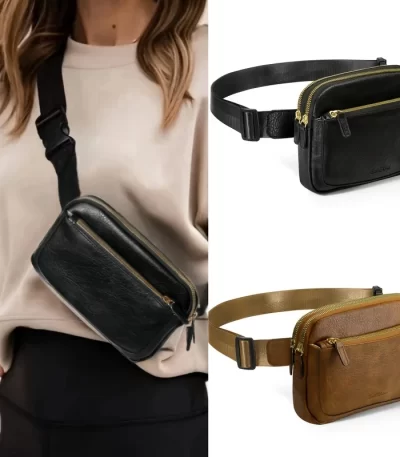 بو الجلود حقائب حزام الخصر للنساء ، حزمة فاني Crossbody ، حزام قابل للتعديل ، محفظة عملة الهاتف ، صغيرة ، الموضة 1