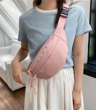 الموز الرافعة حقيبة للنساء ، Crossbody الخصر حزمة ، قماش تشغيل حقيبة ، فاني حزم عادية ، الرياضة حزام ، نصف القمر 1