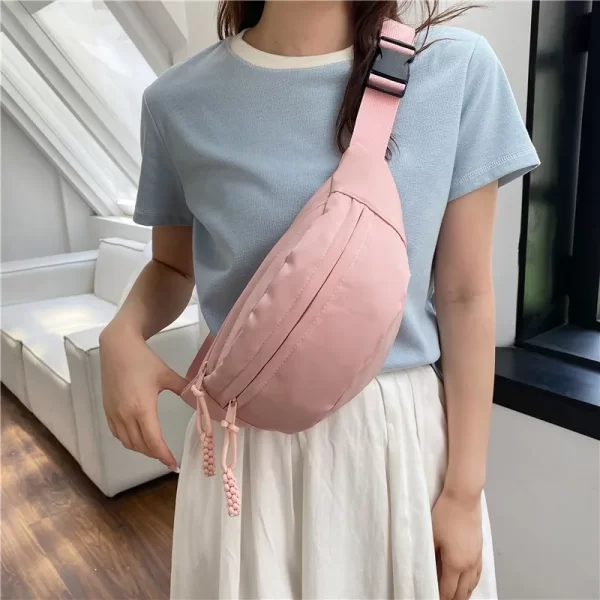 الموز الرافعة حقيبة للنساء ، Crossbody الخصر حزمة ، قماش تشغيل حقيبة ، فاني حزم عادية ، الرياضة حزام ، نصف القمر 1