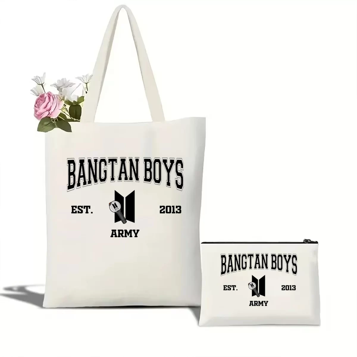 Kpop حقيبة كتف الجيش للنساء ، حقيبة حمل شعبية ، هدايا مروحة Kpop ، Bangtan Boys Merch ، عضو المجموعة الكورية 3