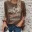 Coffee Color Simple Love Print Autumn Fashion Elegant Round Neck Long Sleeve Urban Street Fashion Trend Women Long Sleeve Top 1