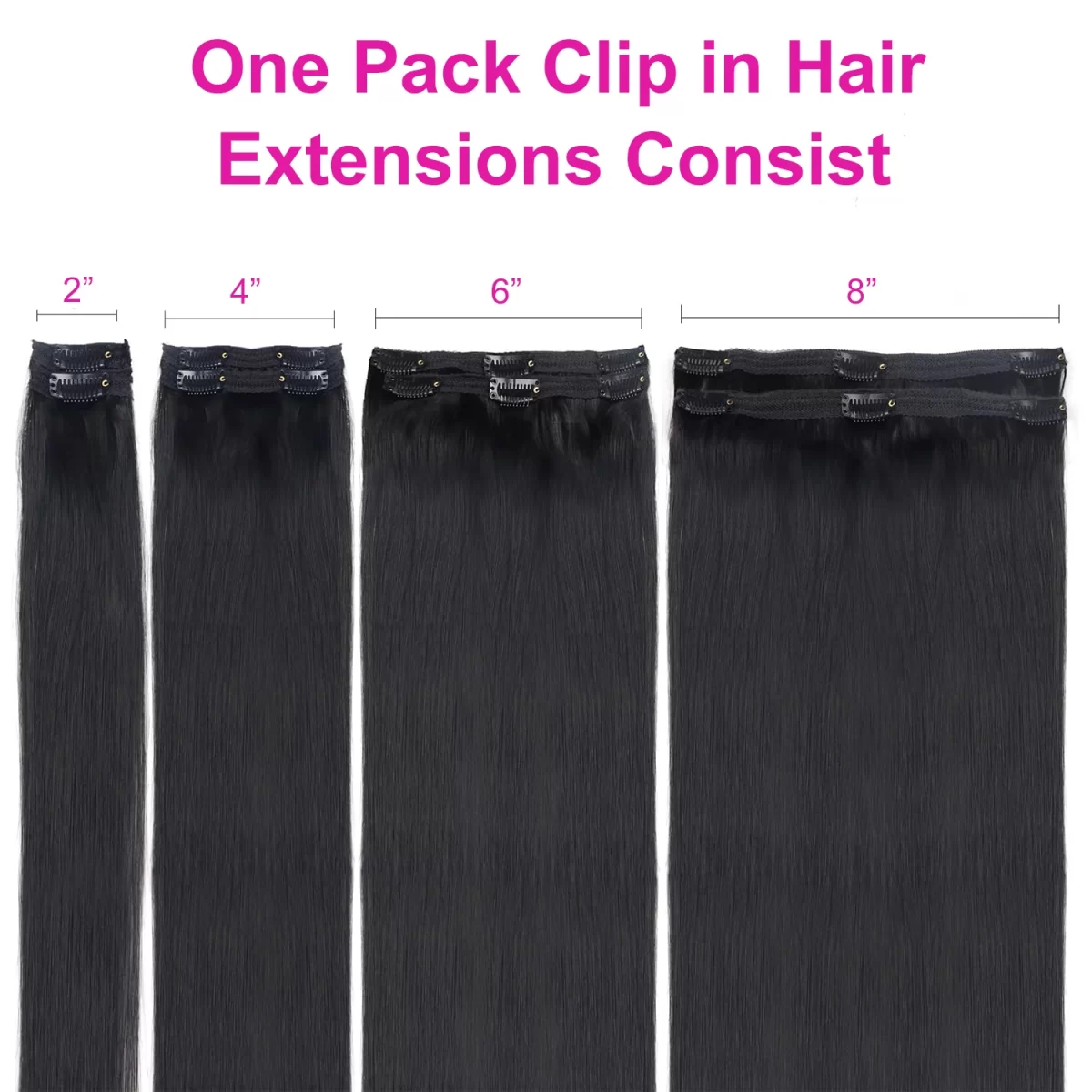 Clip In Hair Extensions Real Human Hair 8pcs Hair Extensions 120g 100% Human Hair Clip In Extensions Straight Soft Hair #2 Color 5